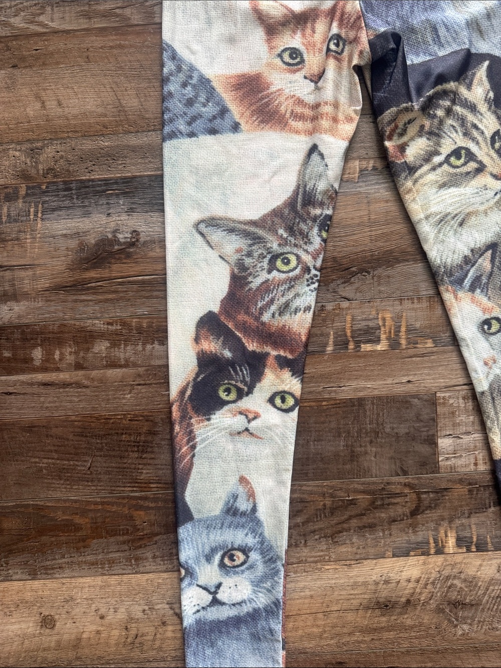 Cat Print Kids/Adult Leggings in Multicolor - Picture 7 of 8